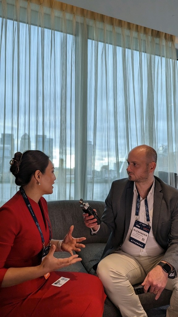 Janthana Kaenprakhamroy interviewed at an industry conference
